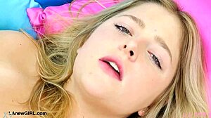 Luminous Blonde Beauty Shows Her Sexy Body