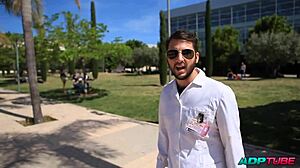 Horny university student fucking in cowgirl and doggystyle positions