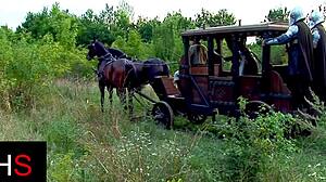 Fantastic outdoor threesome