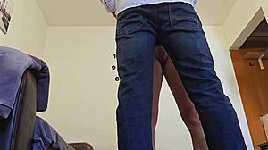 I'm a married woman, please don't cum in my pussy - cheating wife quick sex with boyfriend