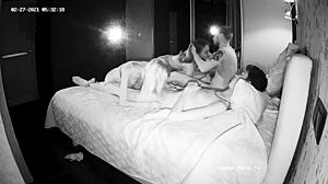 Two guest girls make group hardcore action with young 18+ males