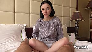 first sex video veronica with footjob handjob and small 18+ pussy fingering