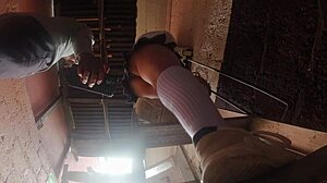 Professor sneaks upskirt peeks at his curvy plumbing and electricity students' asses! 😏