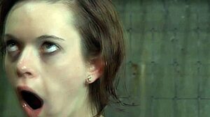 Mouth gagged slut handling machine fuck