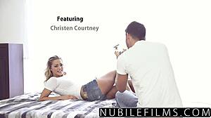 Nubilefilms - Trembling Orgasm On Her Step Brother's Cock During Doggystyle And Cowgirl Riding