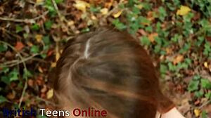 Real 18 year old gives sloppy blowjob and swallows