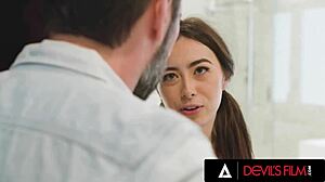 Devils film - teen 18+ chloe surreal gets pounded by friends dad in steamy taboo romp