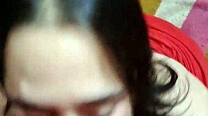 Neighbor's Slut Sucks Dick, Begs For Cum On Face