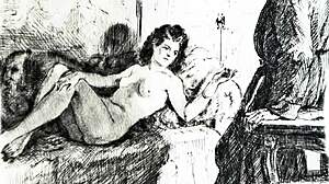 Vintage erotic art seduces with forbidden beauty