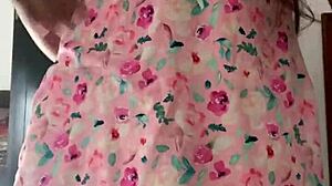 I saw this innocent girl in pajamas through a spy camera