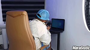 hot stepmom slurps big cock and swallows cum