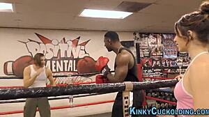 cuckolding boxer babe with big cock blowjob and humiliation 😈