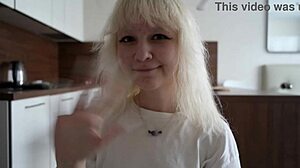 Masturbating on kitchen counter before work 😏