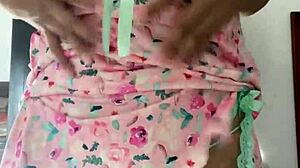 I saw this innocent girl in pajamas through a spy camera