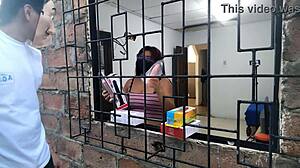 Horny woman buys sex toys and masturbates