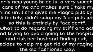 After accidental viagra dose she relieves aching cock to hide from husband.