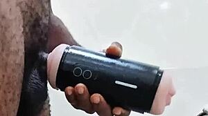 my girlfriend wasnt around so i helped myself with huge monster cock toys