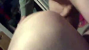 Quick doggystyle fuck of sexy tight blonde with my nice uncut cock