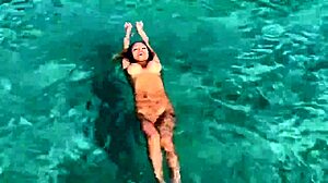 Sexy Monika Fox Swims Naked In Pool And Sea