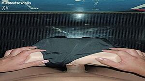 Trailer Candy Moans In Bathing Suit Doggystyle Fucking And Creampie Orgasm