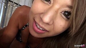 Small Tits Tanned Japanese Beauty Gets Deep Creampie Fuck