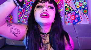 deedee love loves cum, the bbw goth with big natural tits and pierced nipples