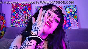 deedee love loves cum, the bbw goth with big natural tits and pierced nipples