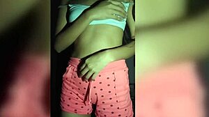 She touches herself in her mini skirt and begs for anal sex