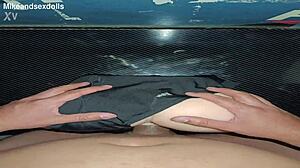 Trailer Candy Moans In Bathing Suit Doggystyle Fucking And Creampie Orgasm