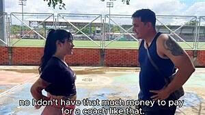 colombiana fucks stranger in public park