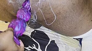 abw fucks shit outta husband with anal toys and cum covered humiliation