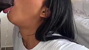 Look how he devoured this huge meat dildo -amateur couple- nysdel