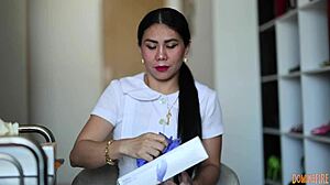 Latex glove fetish asmr in hospital