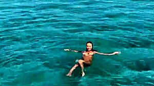 Sexy Monika Fox Swims Naked In Pool And Sea