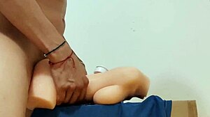 Fucking a screaming realistic sex doll like a chinese girl