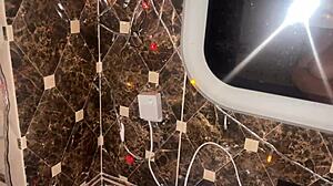 Merry Christmas unshaven pussy pissing compilation in bathroom close-up POV for new year.