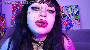 deedee love loves cum, the bbw goth with big natural tits and pierced nipples