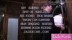 The submissive slut is tied to the bed, spanked, stuffed in the machine, and fucked roughly.