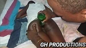 Yaa Yaa Inserts Club Bottle Into Pussy And Ass