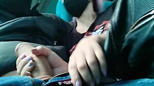 Sexy Latina Gives Her Boyfriend A Super Blowjob On A Public Bus Traveling Between Bogota And Medellin - Bucarasex