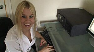 British Secretary Masie Dee Pleases Black Boss With Huge Cum Swallow