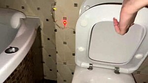 Merry Christmas unshaven pussy pissing compilation in bathroom close-up POV for new year.