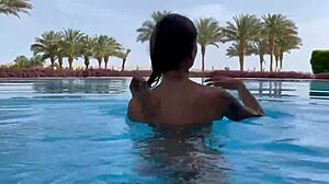 Sexy Monika Fox Swims Naked In Pool And Sea