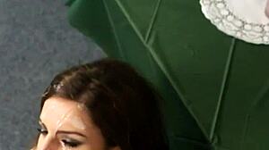 cumdrenched british babe spoon-fed spunk