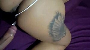 The MILF begins riding the rookie's cock in this passionate encounter.