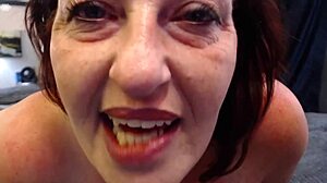 Does she cum on that big dildo?