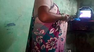 Sexy aunty washes her dress in the bathroom intriguingly