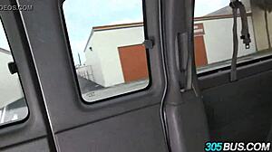 Juicy Latina Teen Ass Fucked on Public Bus for Cash