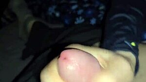 Why does this blonde dirty talking wife jerk off slowly?