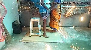 Indian Step Sister Experiences Intense Emotions in Village Home Cleaning Sex with Brother